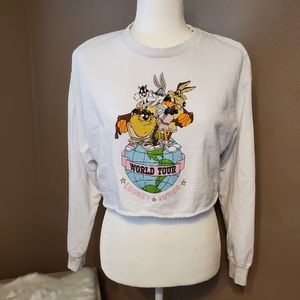 Divided by H&M Looney Tunes Long Sleeve Crop Top Sz M